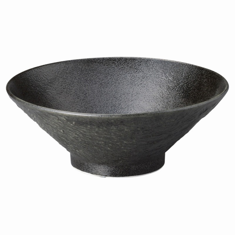 金正陶器 ロシェ　25cm高台丼　（黒） 1個（ご注文単位1個）【直送品】