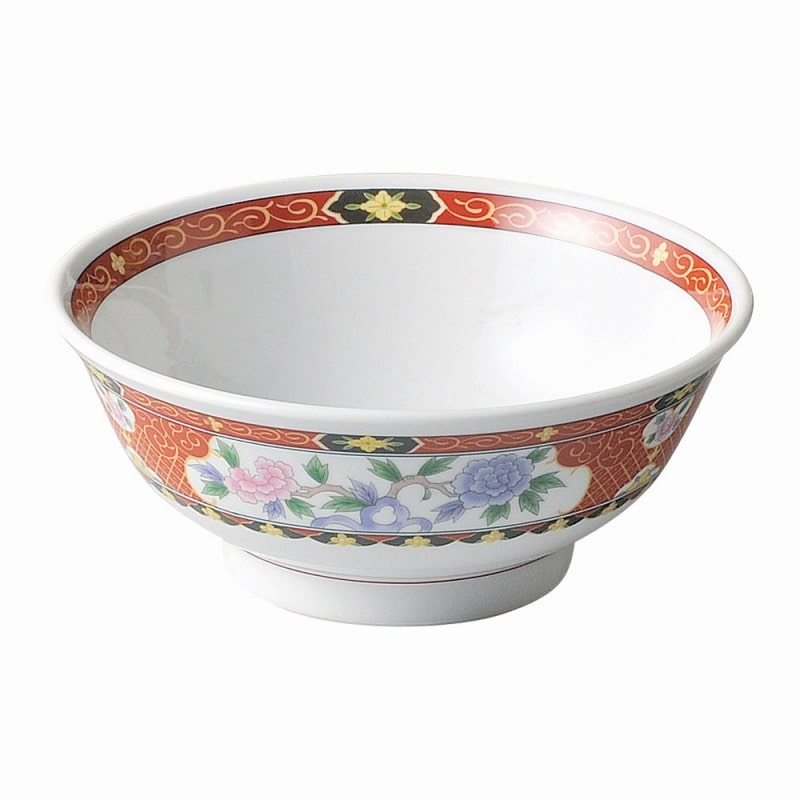 金正陶器 紅華祥　6.5反高台丼 1個（ご注文単位1個）【直送品】