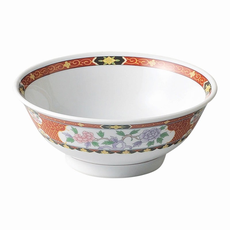 金正陶器 紅華祥　6.8反高台丼 1個（ご注文単位1個）【直送品】