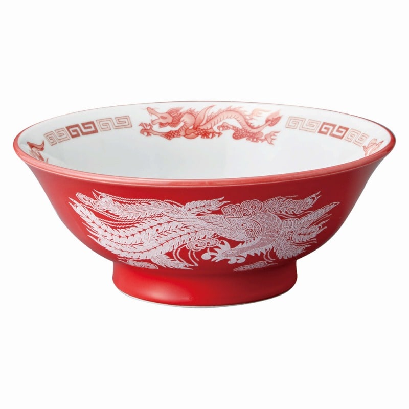 金正陶器 アカ白竜　6.5反高台丼 1個（ご注文単位1個）【直送品】