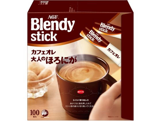 AGF ブレンディ スティック カフェオレ 大人のほろにが 100本 1箱※軽（ご注文単位1箱)【直送品】