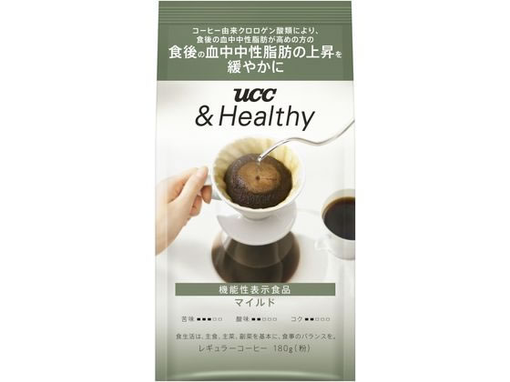 UCC &Healthy マイルド 粉 180g 1袋※軽（ご注文単位1袋)【直送品】