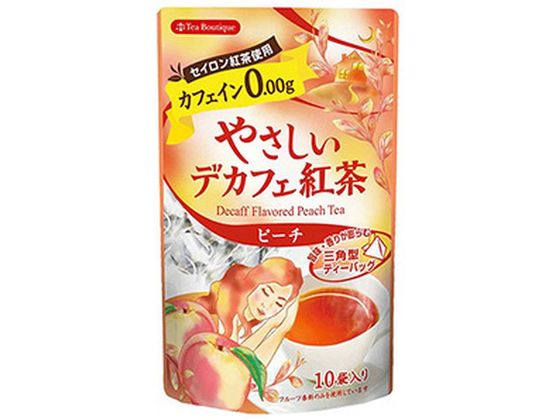 日本緑茶センター やさしいデカフェ紅茶 ピーチ 1.2g×10包 1個※軽（ご注文単位1個)【直送品】