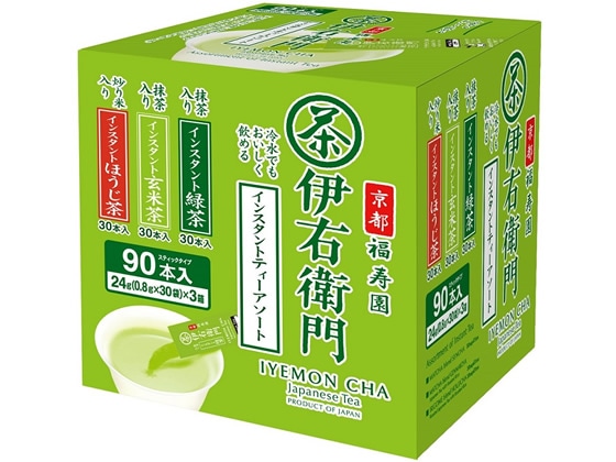 宇治の露製茶 伊右衛門 インスタントスティックアソート 90本入 1箱※軽（ご注文単位1箱)【直送品】