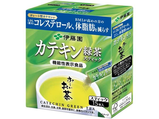 伊藤園 機能性表示食品 お～いお茶カテキン緑茶ステック15本 1箱※軽（ご注文単位1箱)【直送品】