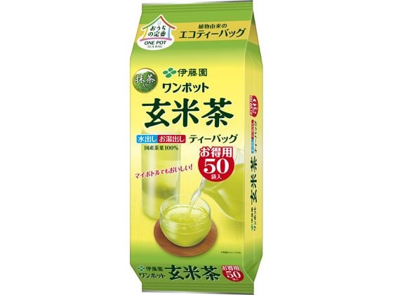 伊藤園 ワンポット エコティーバッグ玄米茶 50袋 1パック※軽（ご注文単位1パック)【直送品】