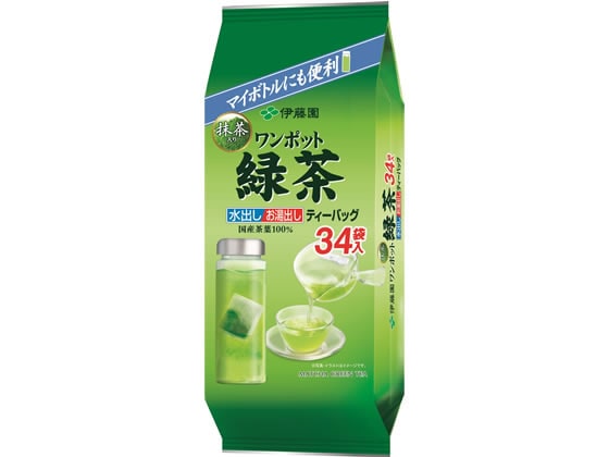 伊藤園 ワンポット抹茶入り緑茶ティーバッグ 34袋 1袋※軽（ご注文単位1袋)【直送品】