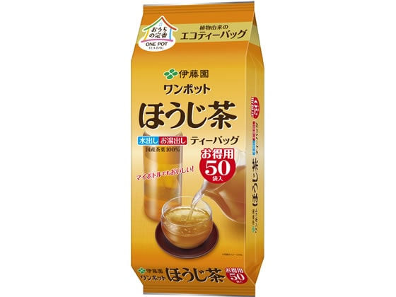 伊藤園 ワンポットエコティーバッグほうじ茶50袋 62192 1パック※軽（ご注文単位1パック)【直送品】