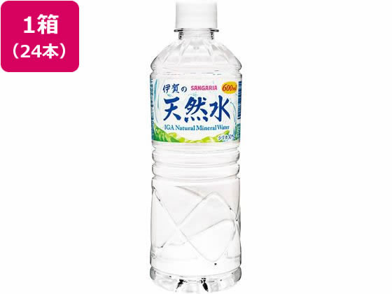 日本サンガリア 伊賀の天然水 PET600ml×24本 1箱※軽（ご注文単位1箱)【直送品】