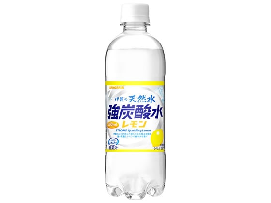 日本サンガリア 伊賀の天然水 強炭酸水 レモン 500ml 1本※軽（ご注文単位1本)【直送品】