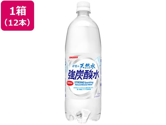 日本サンガリア 伊賀の天然水 強炭酸水 1L×12本 1箱※軽（ご注文単位1箱)【直送品】