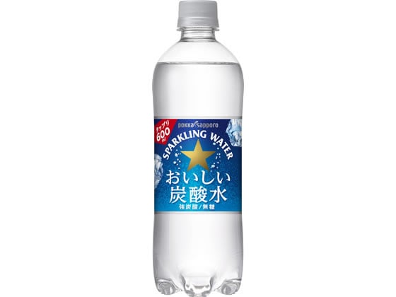 ポッカサッポロ おいしい炭酸水 600ml 1本※軽（ご注文単位1本)【直送品】