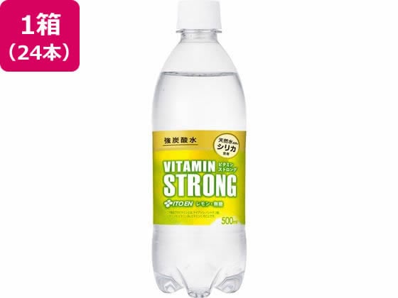 伊藤園 ビタミンストロング 強炭酸水 500ml×24本 1箱※軽（ご注文単位1箱)【直送品】