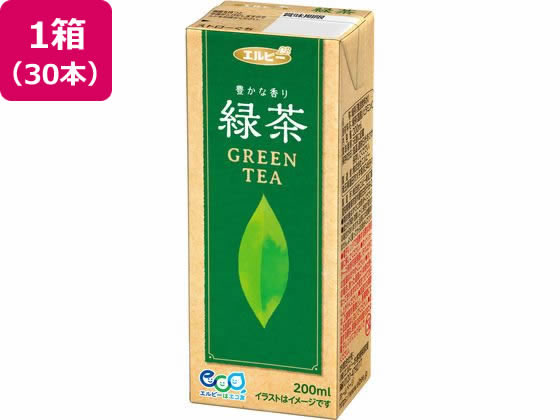 エルビー 緑茶 200ml×30本 24546 1箱※軽（ご注文単位1箱)【直送品】