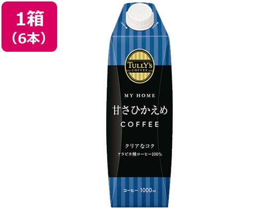 伊藤園 TULLY’S COFFEE 微糖 1L×6本 1箱※軽（ご注文単位1箱)【直送品】