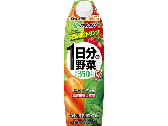 伊藤園 1日分の野菜屋根蓋型キャップ付き容器1L 19737 1本※軽（ご注文単位1本)【直送品】