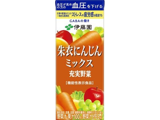 伊藤園 充実野菜朱衣にんじんミックス 200ml 1本※軽（ご注文単位1本)【直送品】