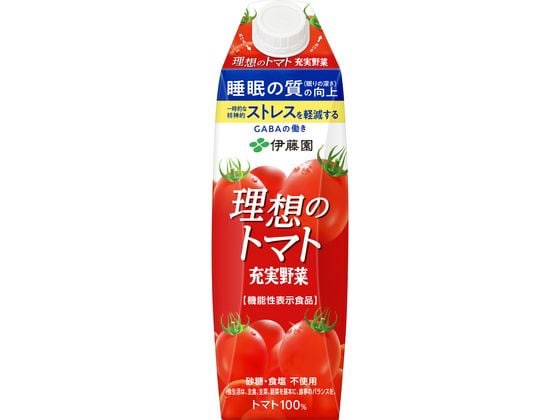 伊藤園 充実野菜理想のトマトキャップ付き 1L 1本※軽（ご注文単位1本)【直送品】