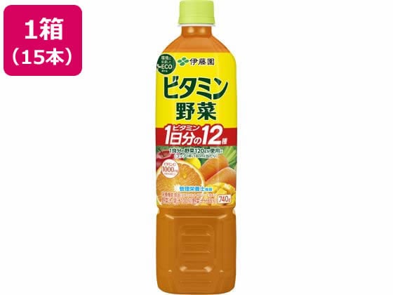 伊藤園 ビタミン野菜 740g×15本 1箱※軽（ご注文単位1箱)【直送品】