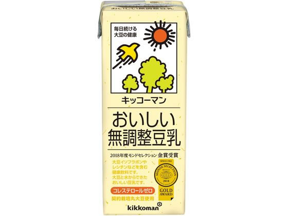 キッコーマンソイフーズ 無調整 豆乳スリム 200ML 286360 1本※軽（ご注文単位1本)【直送品】