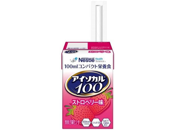 ネスレ アイソカル 100 ストロベリー味 100mL 1本※軽（ご注文単位1本)【直送品】