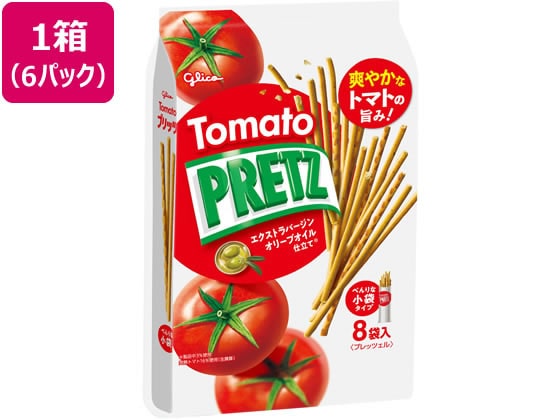 江崎グリコ トマトプリッツ 8袋×6パック 1箱※軽（ご注文単位1箱)【直送品】