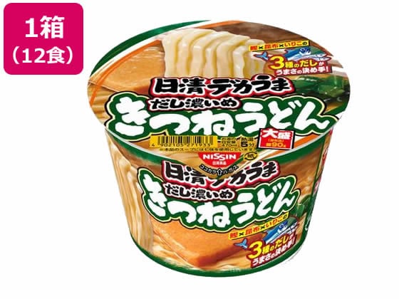 日清食品 日清デカうまきつねうどんだし濃いめ106g12食 1箱※軽（ご注文単位1箱)【直送品】