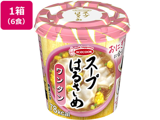 エースコック スープはるさめ ワンタン 22g×6食 1箱※軽（ご注文単位1箱)【直送品】