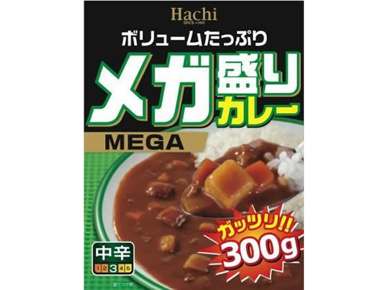 ハチ メガ盛りカレー 中辛 300g 1袋※軽（ご注文単位1袋)【直送品】