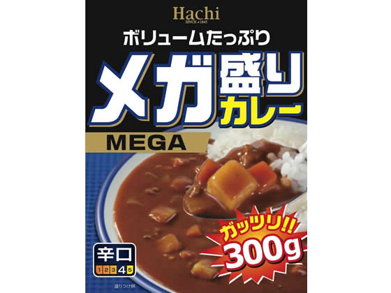 ハチ メガ盛りカレー 辛口 300g 1袋※軽（ご注文単位1袋)【直送品】