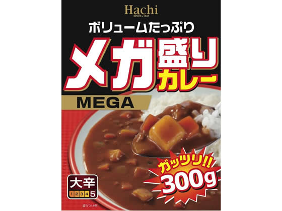 ハチ メガ盛りカレー 大辛 300g 1袋※軽（ご注文単位1袋)【直送品】