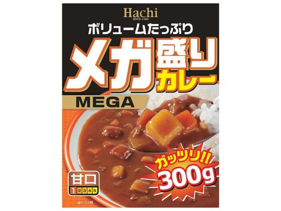 ハチ食品 メガ盛りカレー 甘口 300g 1個※軽（ご注文単位1個)【直送品】