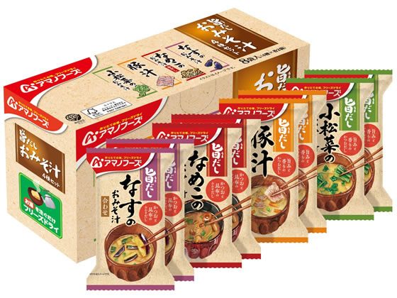 アマノフーズ 旨だし おみそ汁 4種セット8食 1箱※軽（ご注文単位1箱)【直送品】