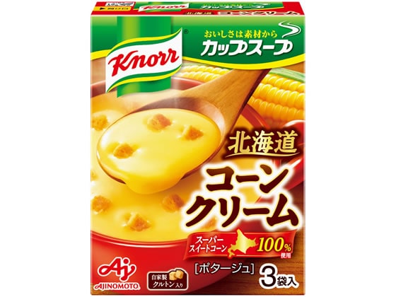 味の素 クノール カップスープ コーンクリーム 3袋入り 1箱※軽（ご注文単位1箱)【直送品】