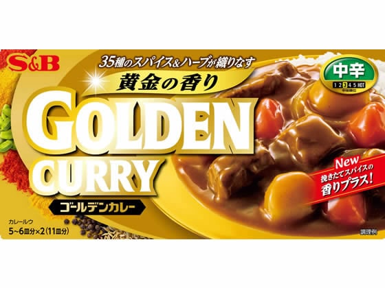 エスビー食品 ゴールデンカレー 中辛 198g 1箱※軽（ご注文単位1箱)【直送品】