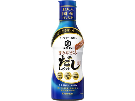 キッコーマン いつでも新鮮旨み広がるだししょうゆ330ml 1本※軽（ご注文単位1本)【直送品】