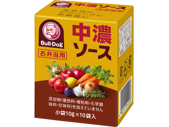 ブルドックソース 中濃ソース お弁当用 10g×10袋入 1箱※軽（ご注文単位1箱)【直送品】