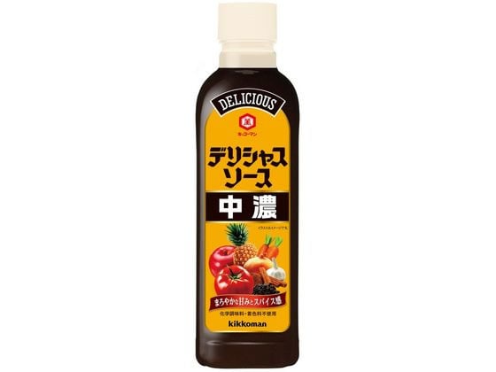 キッコーマン デリシャスソース 中濃 500ml 1本※軽（ご注文単位1本)【直送品】