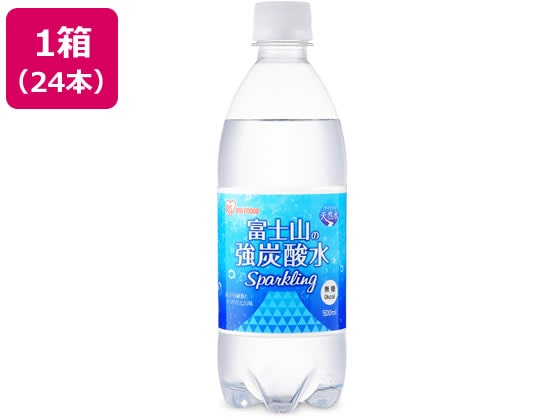 アイリスオーヤマ 富士山の天然水 強炭酸水 500ml×24 1箱※軽（ご注文単位1箱）【直送品】