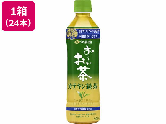 伊藤園 お～いお茶 カテキン緑茶 500ml×24本 1箱※軽（ご注文単位1箱）【直送品】