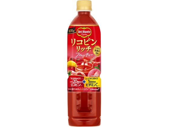 デルモンテ リコピンリッチ フルーティ 800ml 1本※軽（ご注文単位1本）【直送品】