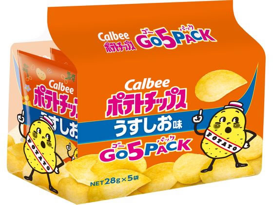 カルビー ポテトチップス うすしお味 ゴー5パック 1パック※軽（ご注文単位1パック）【直送品】