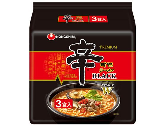 農心ジャパン 辛ラーメンブラック130g×3食 1個※軽（ご注文単位1個）【直送品】