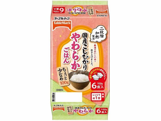 テーブルマーク 国産こしひかりやわらかごはん小盛 6食 1個※軽（ご注文単位1個）【直送品】