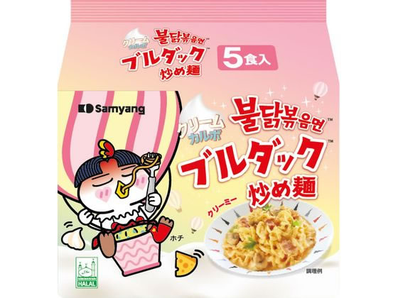 三養ジャパン クリームカルボナーラ ブルダック炒め麺 袋麺 5食パック 1パック※軽（ご注文単位1パック）【直送品】