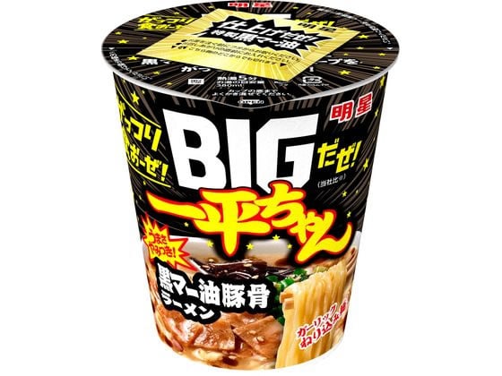 明星食品 BIG!だぜ!一平ちゃん 黒マー油豚骨ラーメン 1個※軽（ご注文単位1個）【直送品】