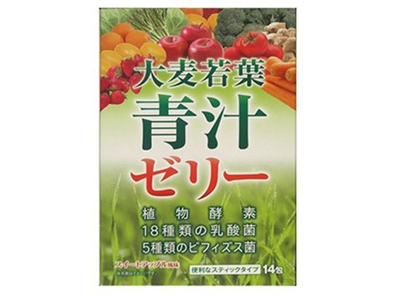 笑顔研究所 大麦若葉青汁ゼリー 14包入 1個※軽（ご注文単位1個）【直送品】