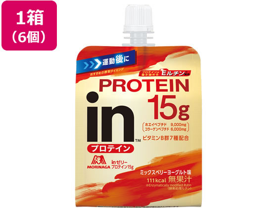 森永製菓 inゼリー プロテイン 15G 6個 1箱※軽（ご注文単位1箱）【直送品】