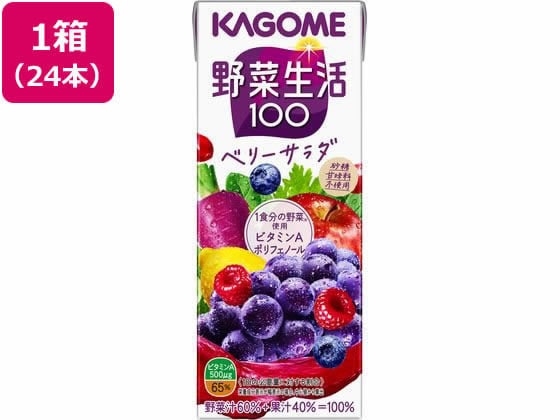 カゴメ 野菜生活100 ベリーサラダ 200mL 24本 1ｾｯﾄ※軽（ご注文単位1ｾｯﾄ）【直送品】