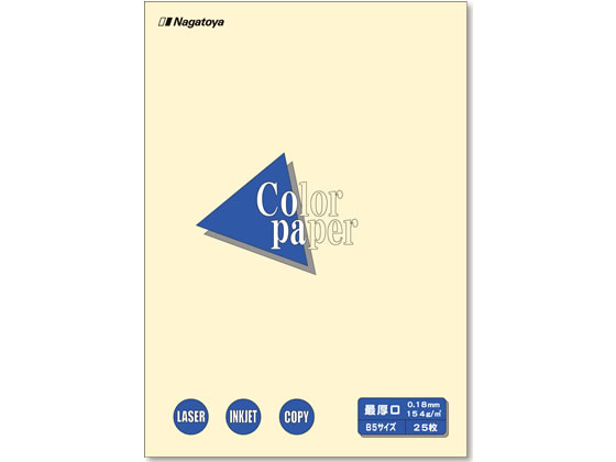 長門屋商店 カラーペーパー最厚口 B5 レモン 25枚 ナ-4502 1冊（ご注文単位1冊)【直送品】